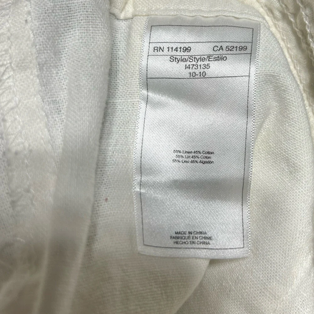 Roxy Off-White Linen Pants - Picture 9 of 9